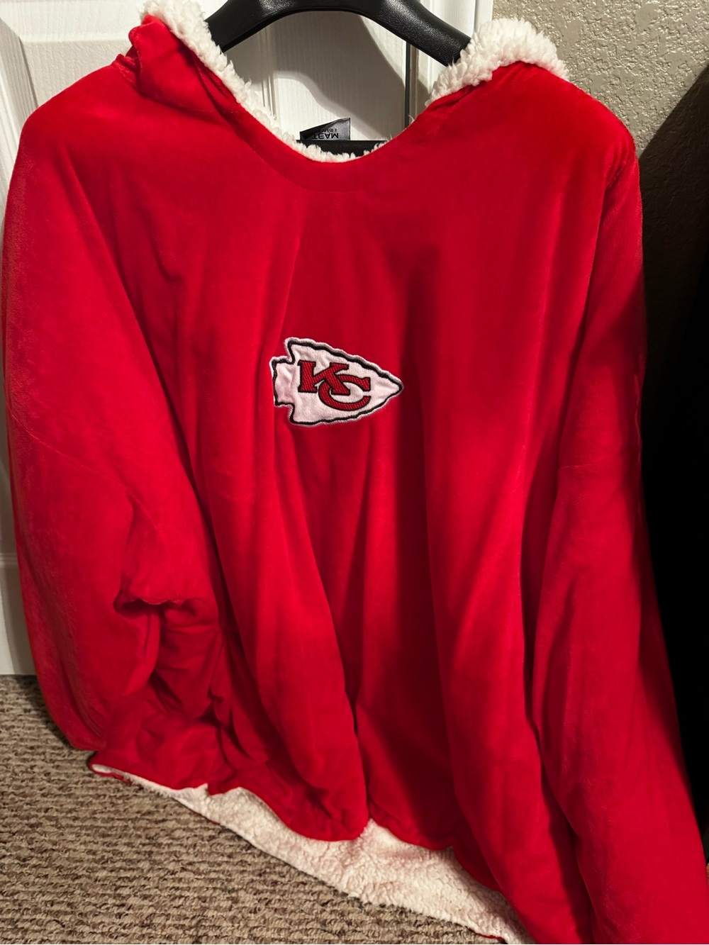 NFL Kansas City Chiefs Sherpa-Lined Red Hoodie Coat